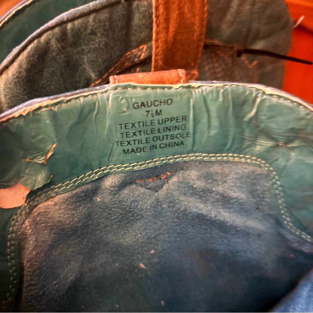 Vegan Leather Coconuts by Matisse Turquoise & Brown Western Boots- Size 7.5 (US) - Picture 8 of 9